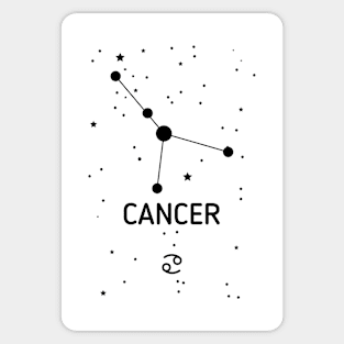 Cancer Zodiac Sign Constellation (Black Print) Sticker